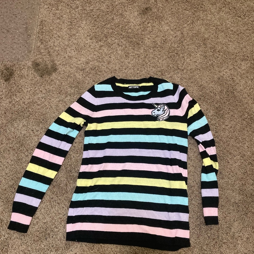 Hot topic Striped Unicorn Sweater - Picture 3 of 6